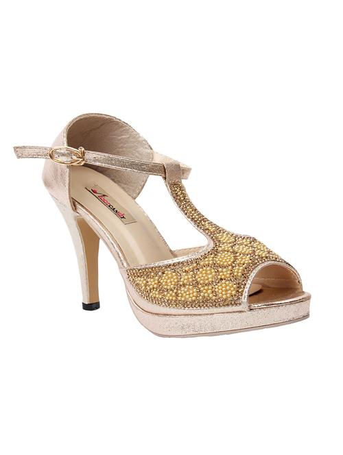 gold synthetic sandals - 10694920 - Very Small Image - 1