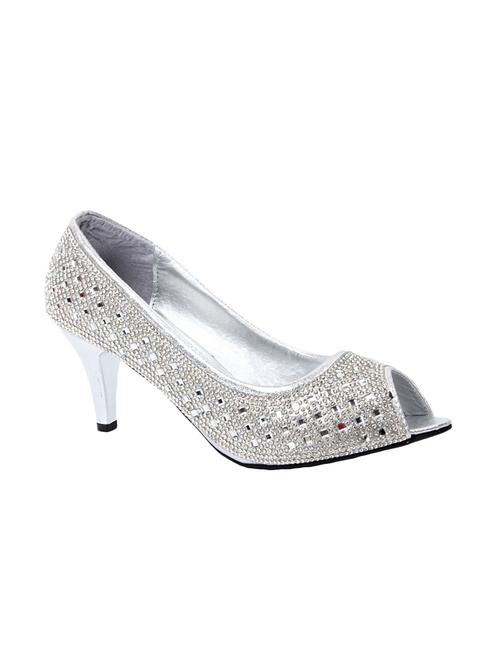 silver slip-on sandals - 10694925 - Very Small Image - 1