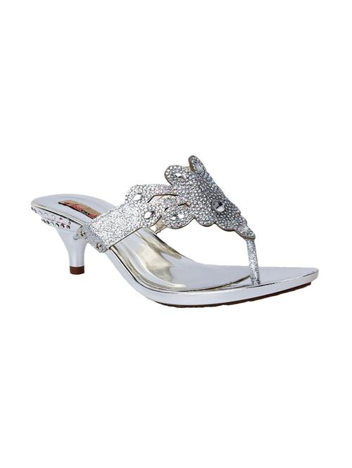 silver synthetic sandals - 10695001 - Very Small Image - 1