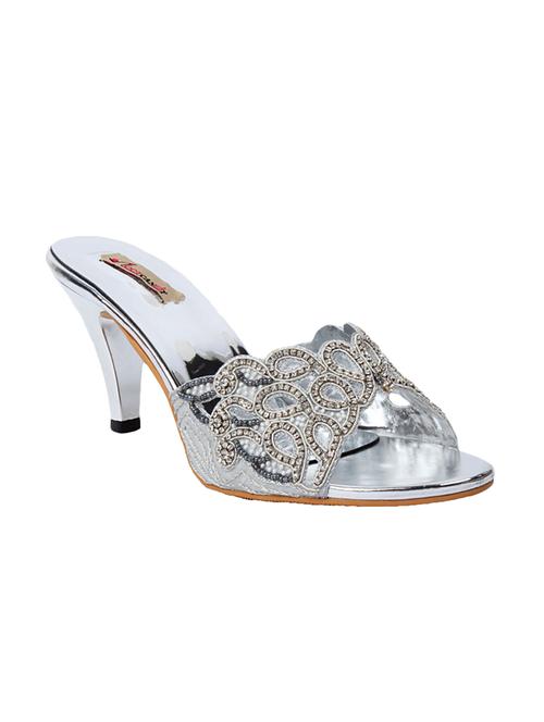 silver synthetic sandals - 10695014 - Very Small Image - 1