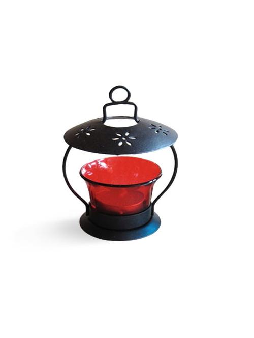khan handicraftswrought iron t light candle holder red - 10696325 - Very Small Image - 1