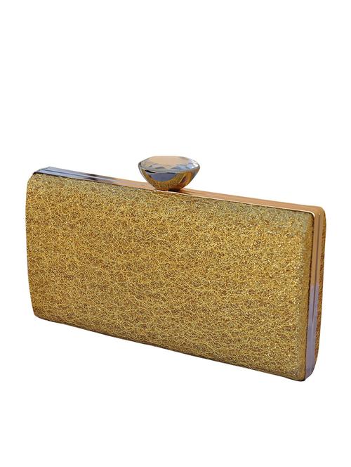 gold leatherette clutch - 10696423 - Very Small Image - 1