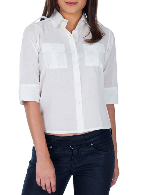white cotton shirt - 10698845 - Very Small Image - 1