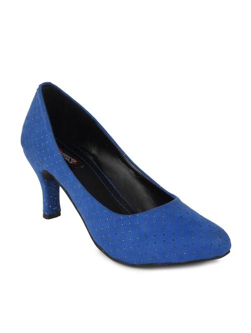 blue leatherette pump - 10704736 - Very Small Image - 1