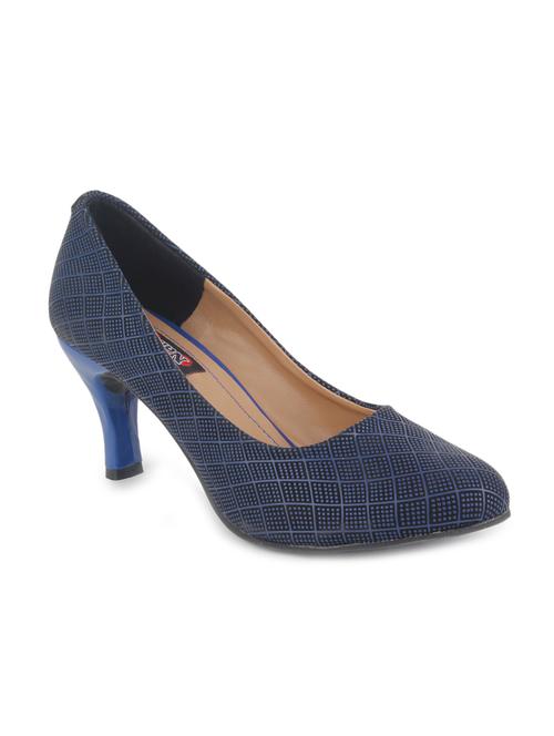 blue leatherette slip on pump - 10704741 - Very Small Image - 1