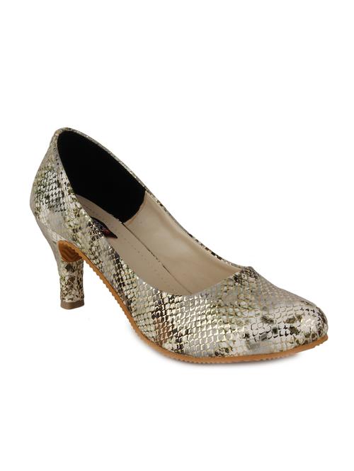 silver leatherette slip on pump - 10704748 - Very Small Image - 1