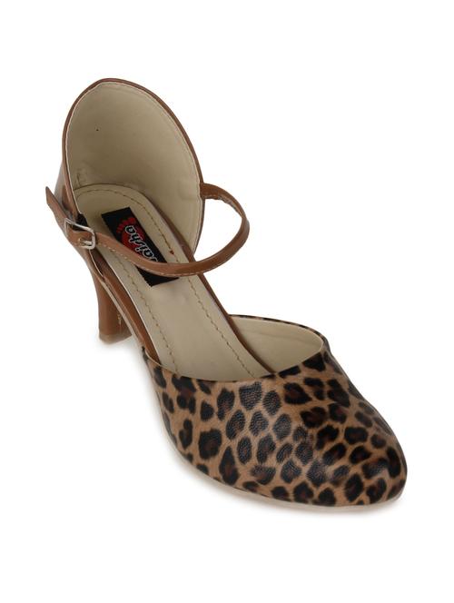 brown leatherette closed back sandal - 10704750 - Very Small Image - 1