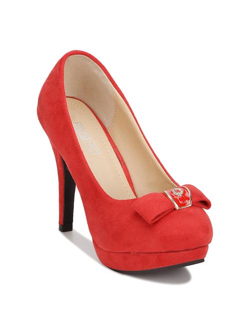 red leatherette pumps - 10706161 - Very Small Image - 1
