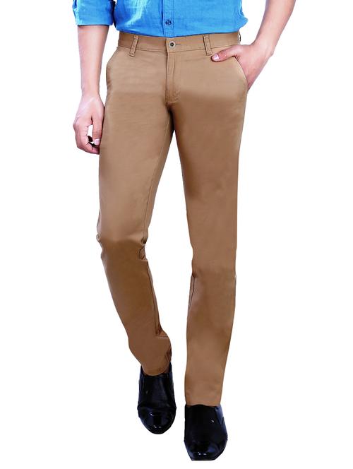beige cotton chinos - 10707647 - Very Small Image - 1