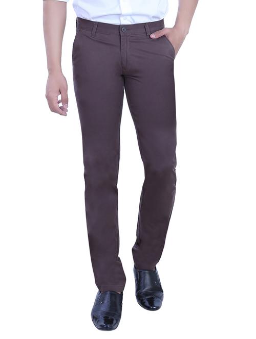 brown cotton chinos - 10707650 - Very Small Image - 1
