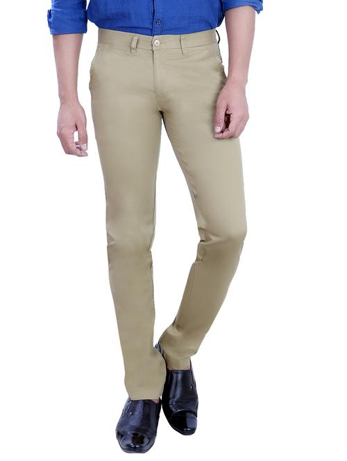 beige cotton chinos - 10707658 - Very Small Image - 1