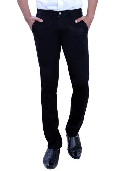 navy blue cotton chinos - 10707660 - Very Small Image - 1