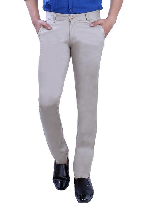 grey cotton chinos - 10707671 - Very Small Image - 1