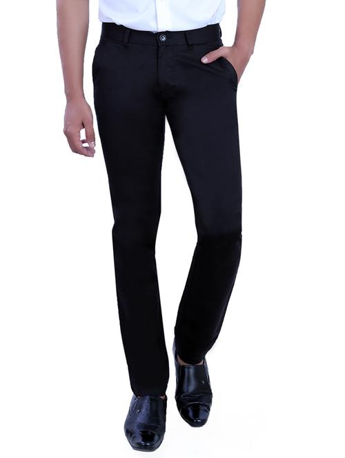 black cotton chinos - 10707672 - Very Small Image - 1