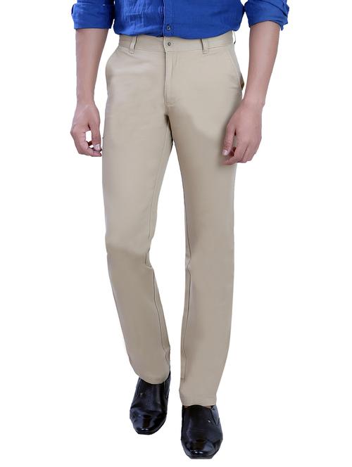 beige cotton chinos - 10707676 - Very Small Image - 1