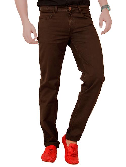 coffee brown denim jeans - 10707766 - Very Small Image - 1