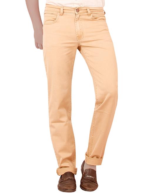 cream denim casual trousers - 10707769 - Very Small Image - 1