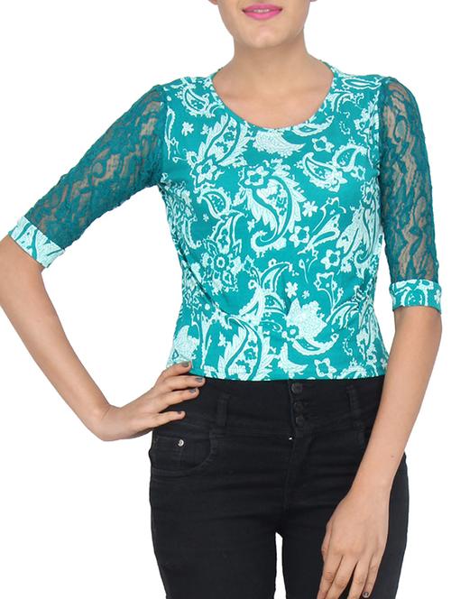 green cotton top - 10708906 - Very Small Image - 1