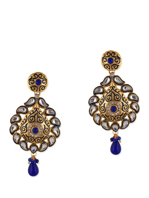 blue metal alloy earring - 10711807 - Very Small Image - 1