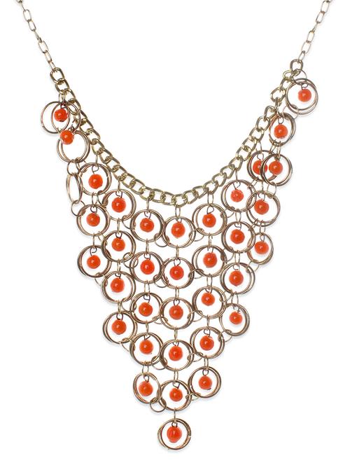 orange,silver brass necklace - 10712805 - Very Small Image - 1