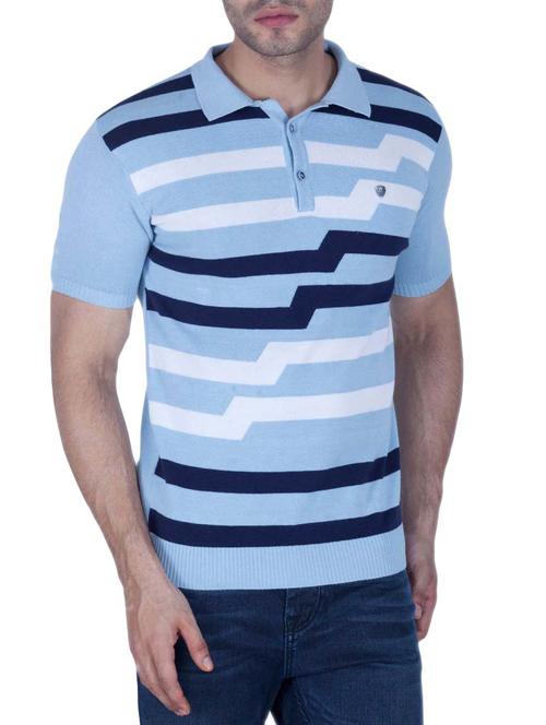 blue,white cotton tshirt - 10713712 - Very Small Image - 1