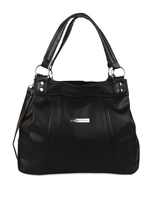 Black Plain Single Pocket Hand Bag - 1071402 - Very Small Image - 1