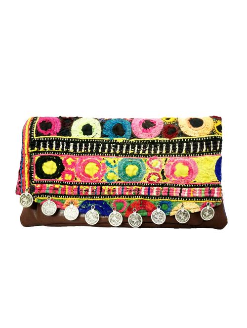 multicolor leather clutch - 10716772 - Very Small Image - 1