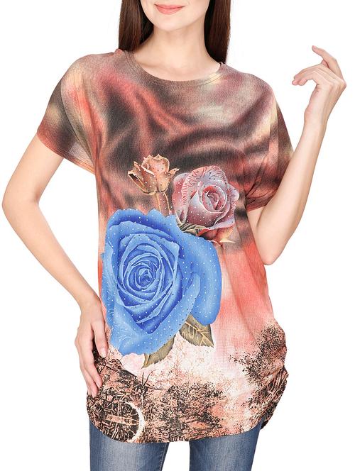 peach poly cotton top - 10716809 - Very Small Image - 1