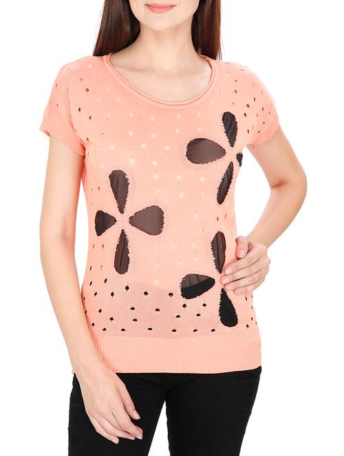 peach poly cotton top - 10716811 - Very Small Image - 1