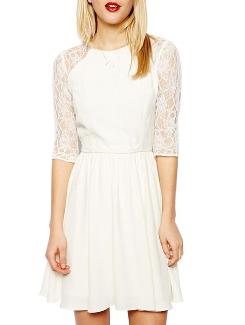 white lace dress - 10717624 - Very Small Image - 1