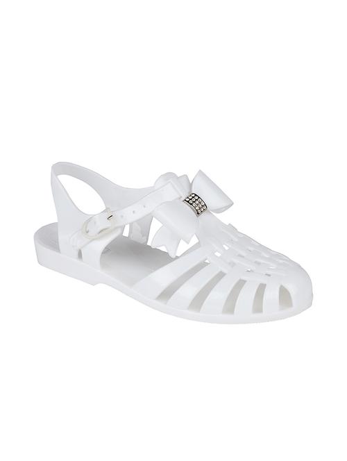 white rubber ankle strap sandal - 10722229 - Very Small Image - 1
