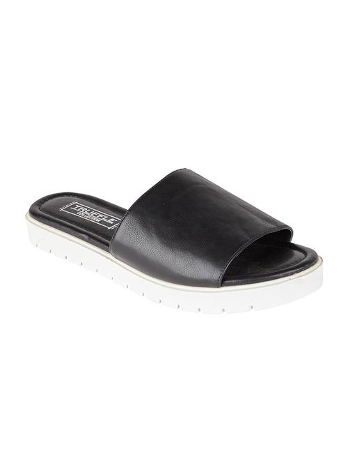 black leatherette sandals - 10722362 - Very Small Image - 1