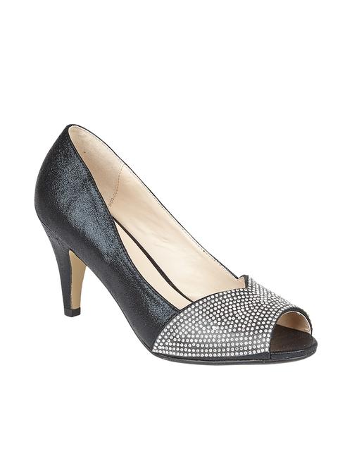 black leatherette sandals - 10722486 - Very Small Image - 1