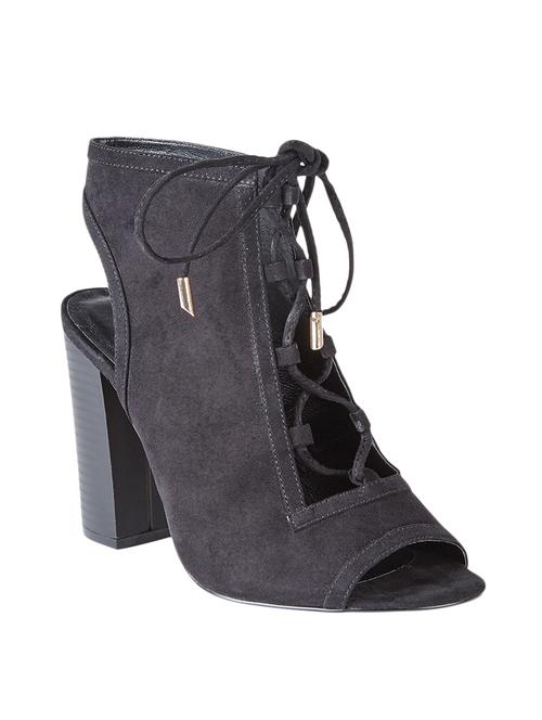 black leatherette sandals - 10722589 - Very Small Image - 1