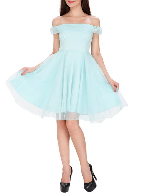 sky blue polyester dress - 10724403 - Very Small Image - 1