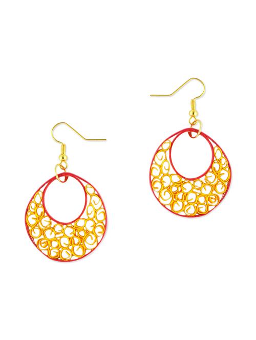 yellow , red non metal alloy earring - 10725419 - Very Small Image - 1