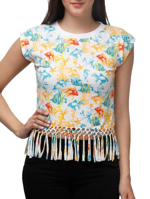 white cotton regular top - 10734342 - Very Small Image - 1