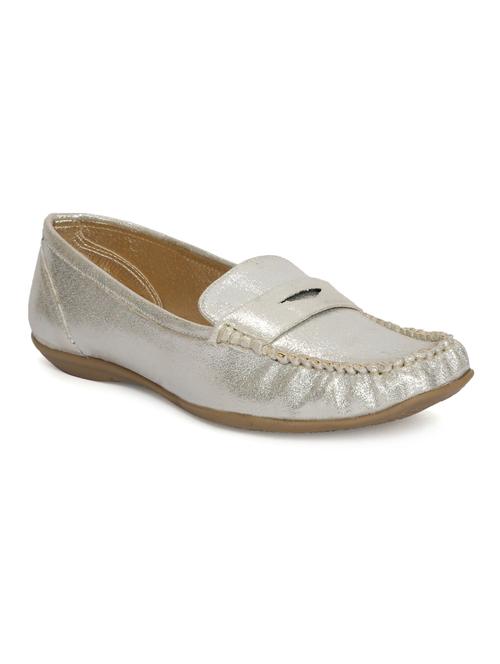 silver leatherette loafers - 10736151 - Very Small Image - 1