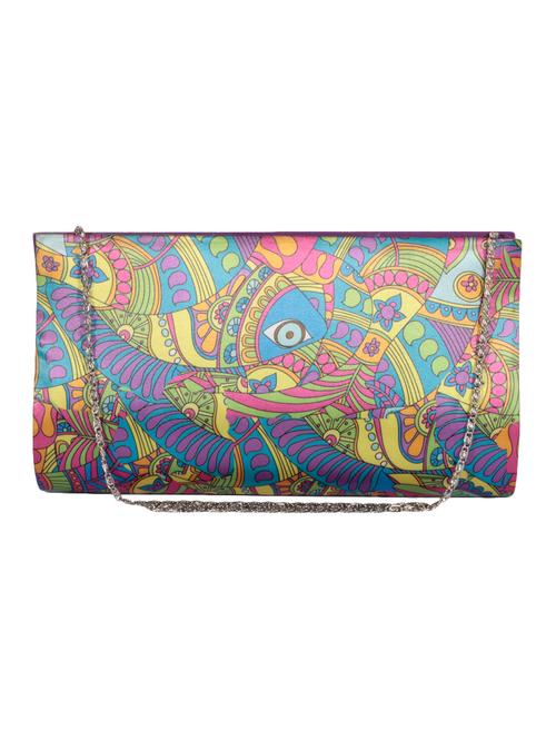 multicolour leatherette clutch - 10736445 - Very Small Image - 1