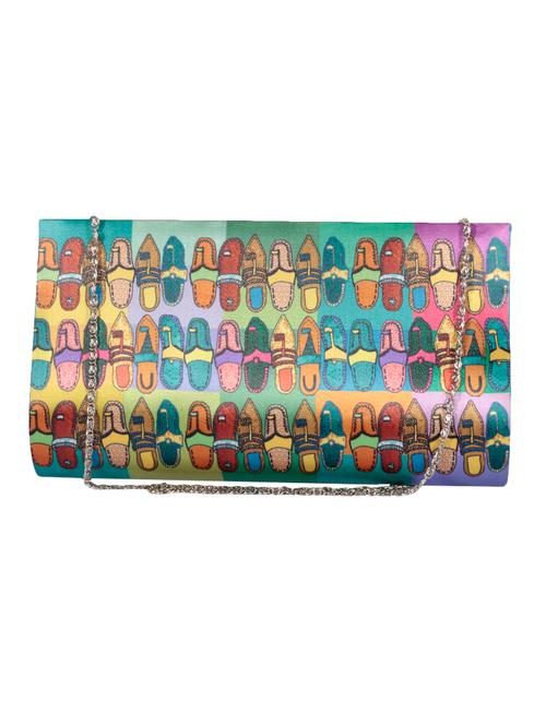 multicolour leatherette clutch - 10736448 - Very Small Image - 1