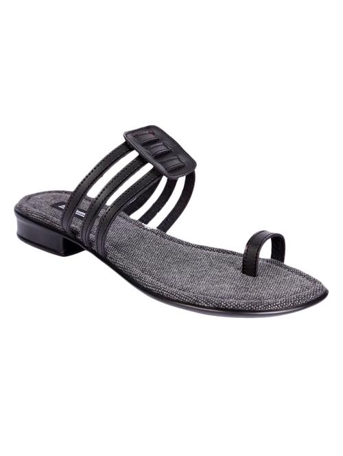 black multi strapped low heel sandals - 1073994 - Very Small Image - 1