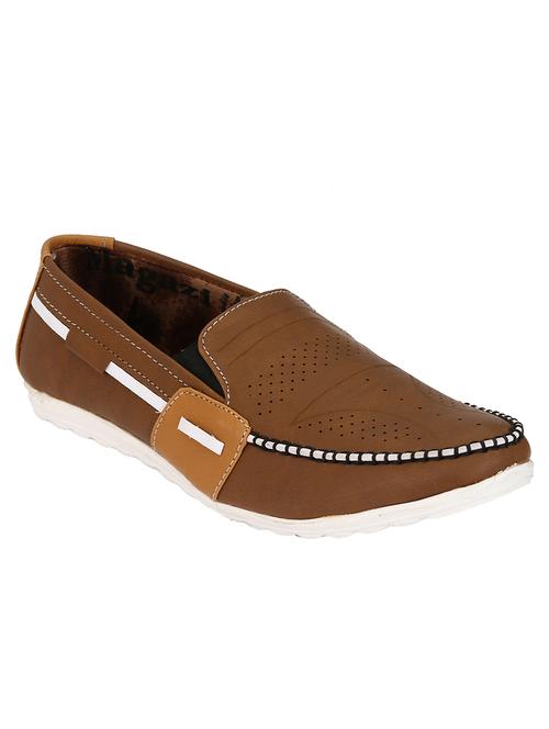 brown leatherette loafers - 10741692 - Very Small Image - 1