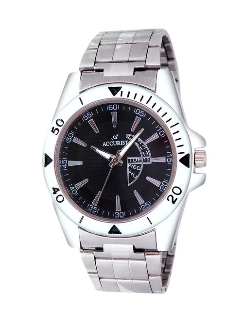 accurist black analog men's watch - 10741983 - Very Small Image - 1