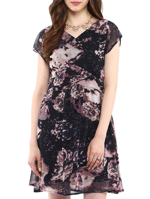 violet multi georgette dress - 10742912 - Very Small Image - 1