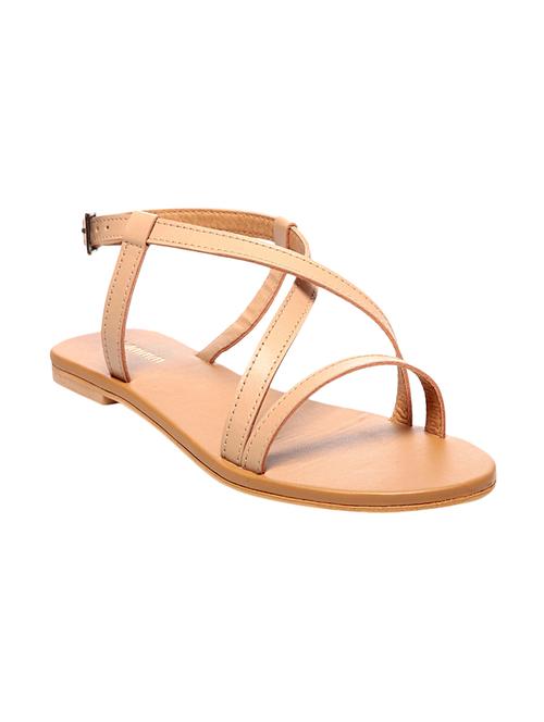 beige leatherette sandals - 10743120 - Very Small Image - 1