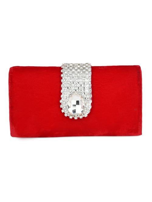 crystal embellished velvet clutch bag - 1075687 - Very Small Image - 1