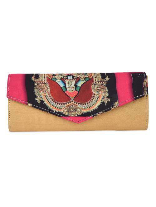 printed flap silk clutch bag - 1075691 - Very Small Image - 1
