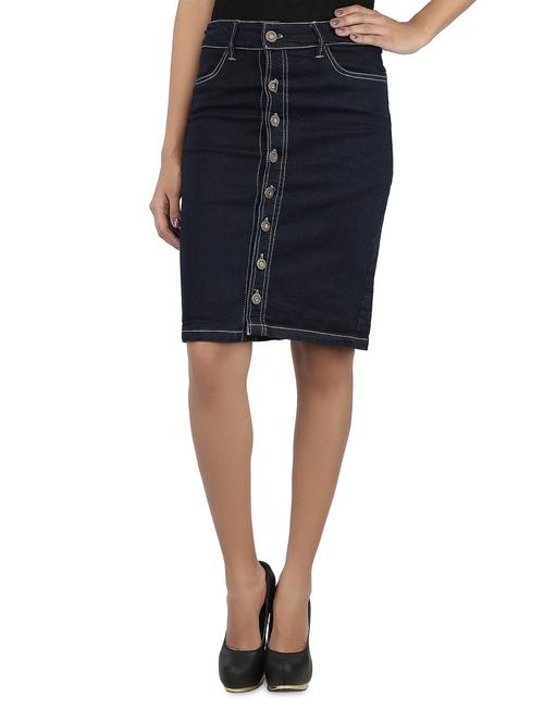 midline buttoned knee length skirt - 1076106 - Very Small Image - 1