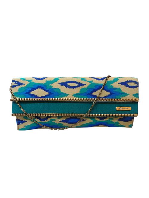 green silk clutch - 10761290 - Very Small Image - 1