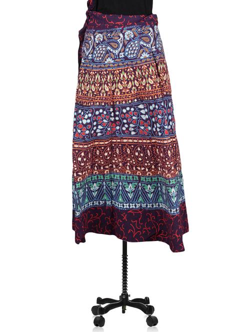 printed flared wrap skirt - 1076190 - Very Small Image - 1